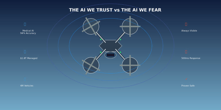 The AI We Trust vs. The AI We Fear: Drones at the Crossroads