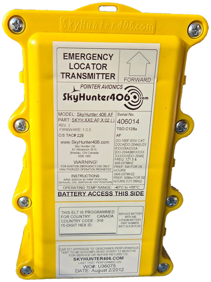 SkyHunter 406 emergency locator beacon